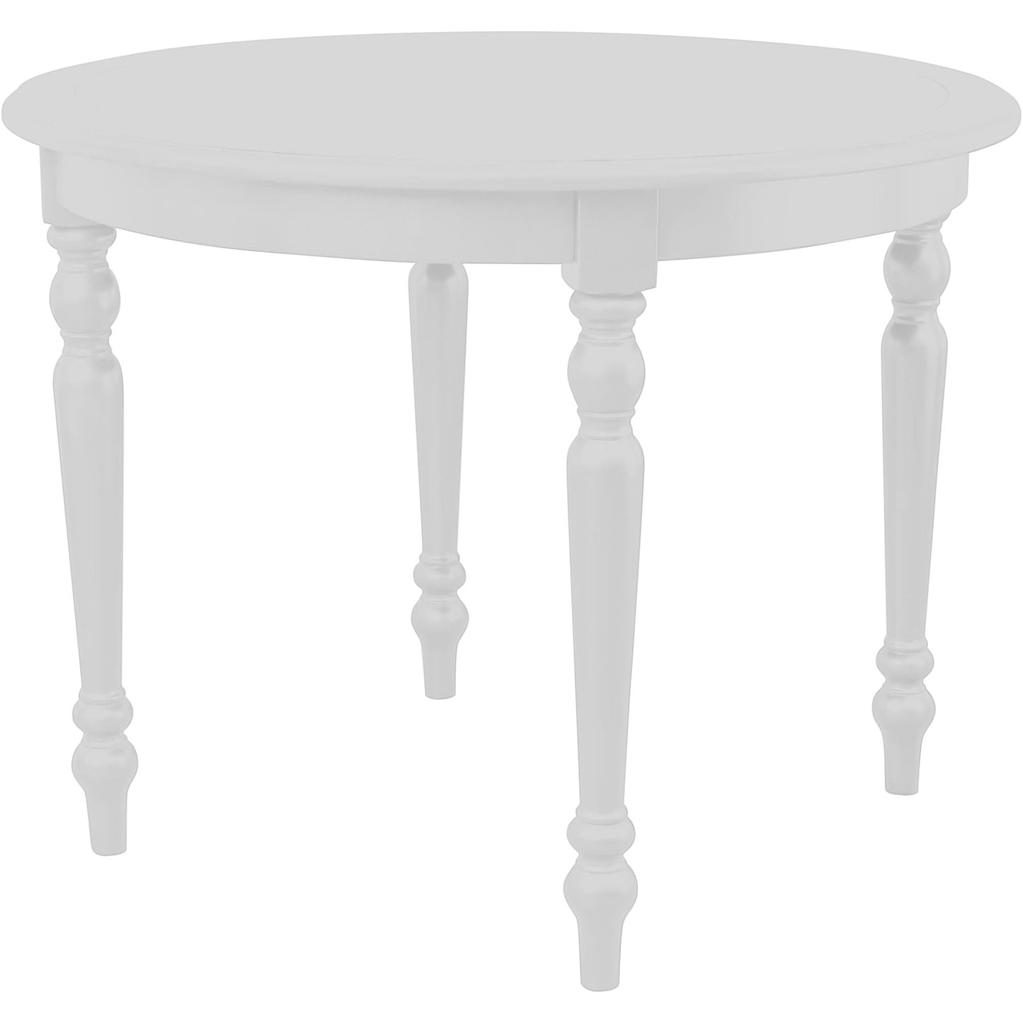 White round wooden table, elegant, versatile