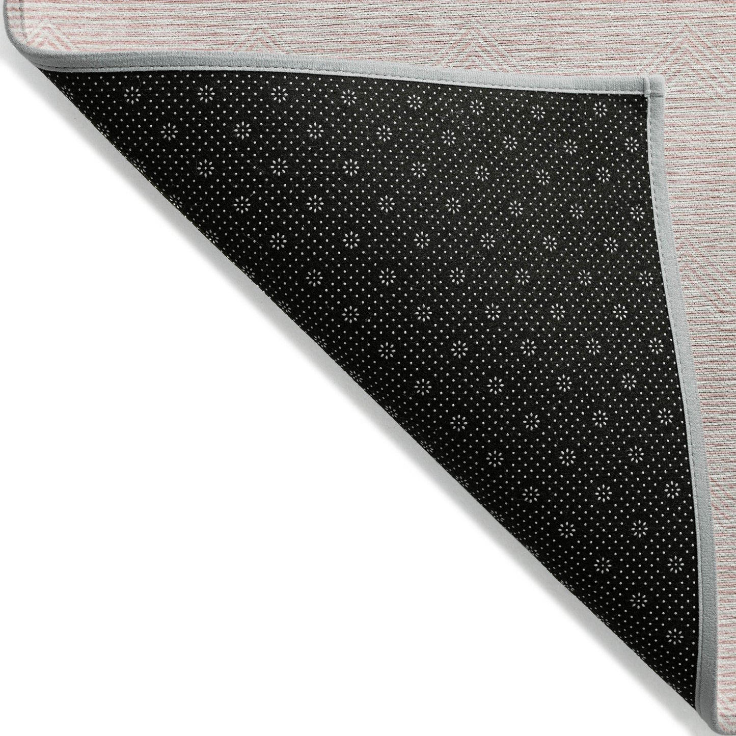 3' X 5' Pink And Gray Geometric Washable Indoor Outdoor Area Rug-3